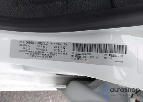 2015 Chrysler 200 Limited from USA, damaged, VIN 1C3CCCAB5FN579900